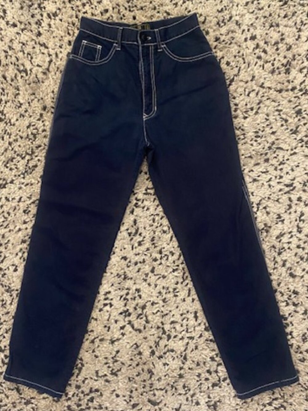 Vintage Fendi High Rise Jeans Dark Blue 26' Waist Tapered Leg